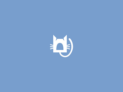 Cat House Logo blue branding cafe cat cats cute design for sale fun house logo logos meow nyan pet pets purr tail vet veterinary