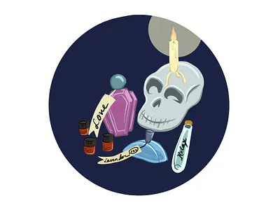 Potions bottles design essential oils halloween icon icon design icon set icons design illustration logo magic poison potions skull witch witchcraft witches witchy