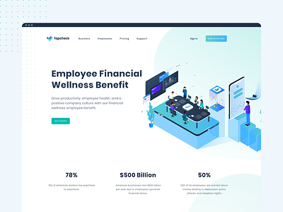 Tapcheck Employee icon illustration illustrator isometric landing page ui ui design uiux user interface ux vector web web design website website design