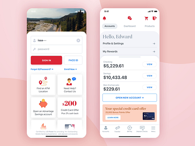 Banking App Mobile Redesign animation app bank banking dashboad interaction ios iphone login mobile transfer ui ux video