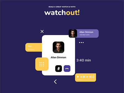 ⌚️ Apple Watch UI Kit | Watchout! Basic adobe xd apple watch clean dark light minimalistic orange purple smartwatch template themes ui kit ui8 uidesign ux design watch