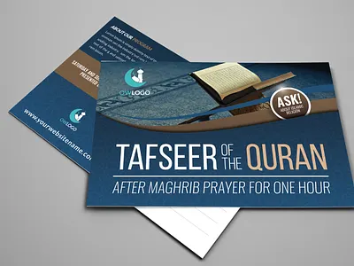 Islamic Postcard Template allah antique art culture eid exhibition festival flyer hall islam islamic masterwork memorization mosque muslim prayer quraan quran quran memorization