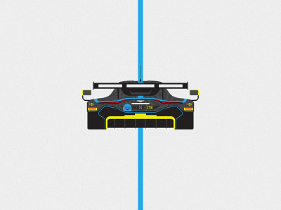 Brad Ellis Aston Martin aston aston martin auto british caricature flat flat graphic gt gt3 illustration open race racecar racing simple vector