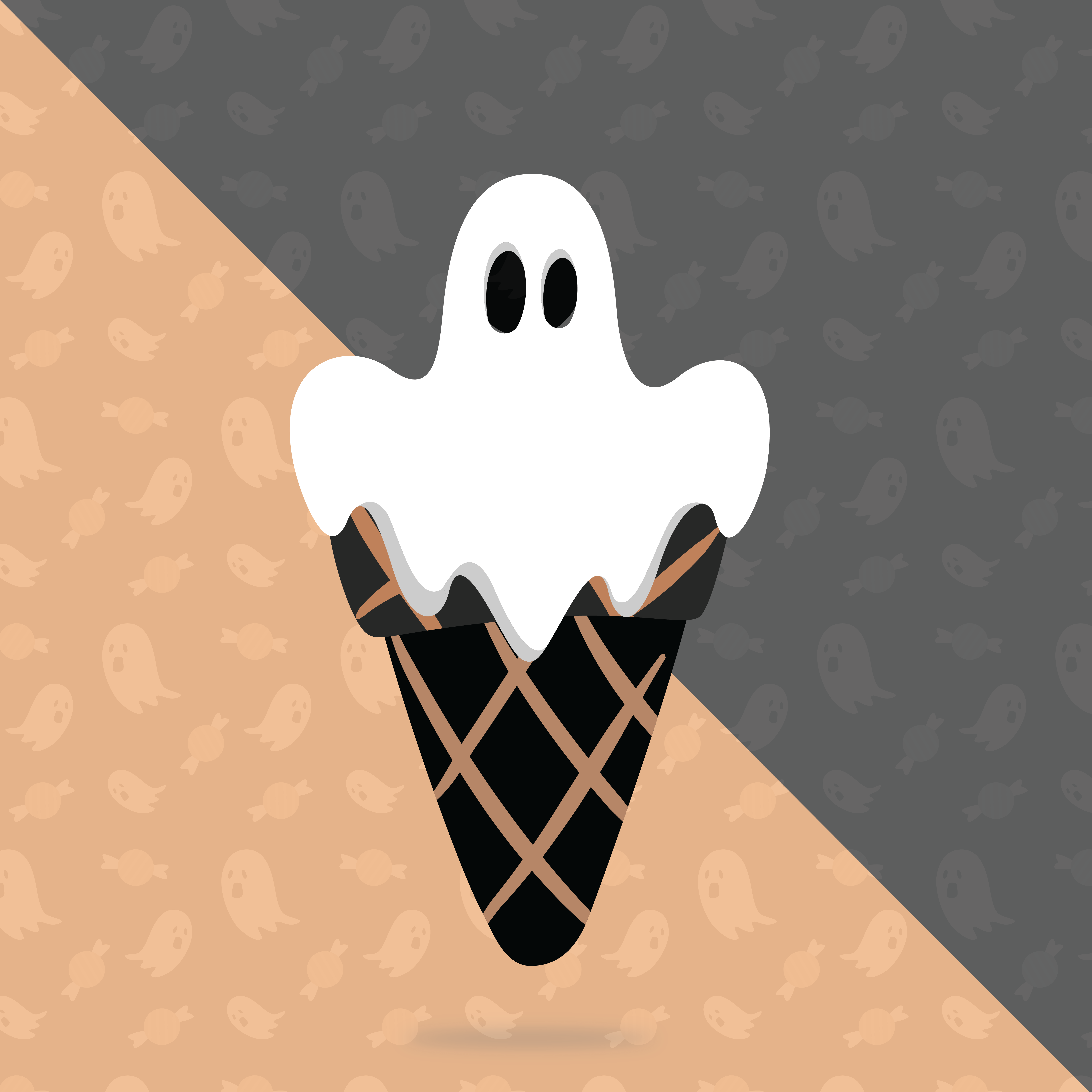 Ghost Ice cream by Samatha Bhargav on Dribbble 