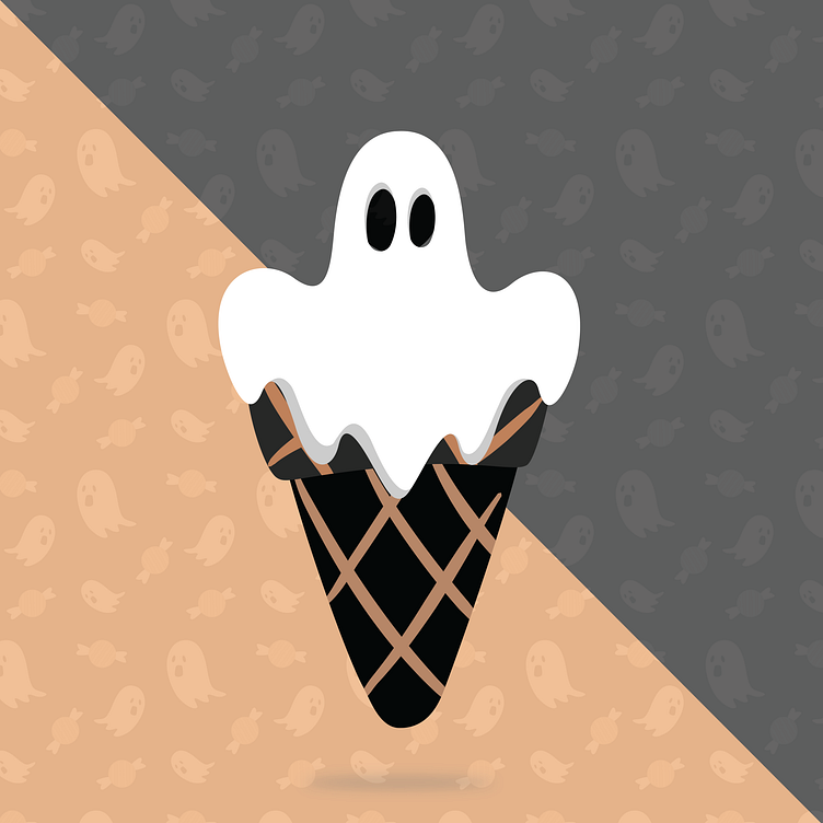 Ghost Ice cream by Samatha Bhargav on Dribbble