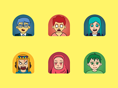 Manga Style Avatar app avatar icon illustration manga vector