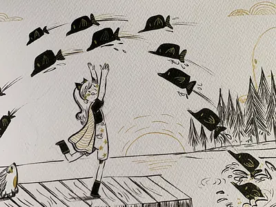 Inktober Day30 : catch catch drawing fish handmade illustration illustrator ink