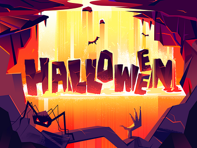 Halloween Illustration Part 2 adobe photoshop art dribbbleweeklywarmup halloween halloween illustration holiday illustration pumpkin raster design weekly warm up