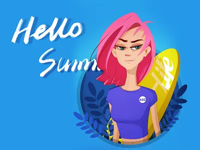 Hello Summer！ design typography