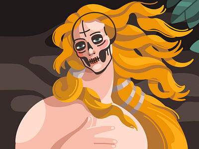 Nascita di Venere botticelli dribbbleweeklywarmup illustration procreate