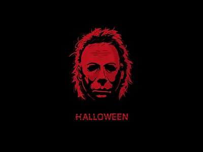 Happy Halloween design dribbbleweeklywarmup halloween halloween design horror movie illustration illustrator ishu michael myers red texture vector