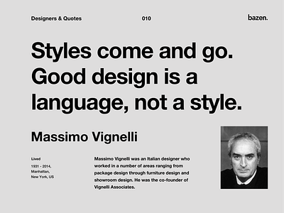 Quote - Massimo Vignelli business design creative creative agency creativetam inspiration inspirations motivation motivational quotes principles product design quote quote design quotes tips ui ui tips ux ux tips uxdesign uxui