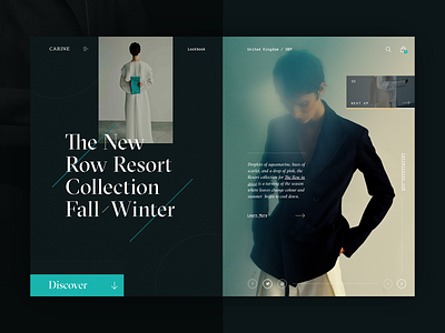 Carine fashion store - Resort FW 2020 clean fashion layout modern typography ui ux web