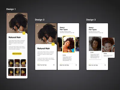 Natural Hair Care Concept Designs africa african american afro app design blackandwhite branding hair modern ui natural uidesign