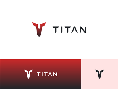 Titan logo clean gradient logo modern powerful strong