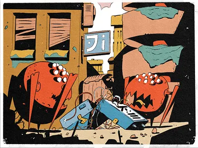 25 — Tasty art city doodle illustration inktober inktober2019 monster palette procreate sketch space