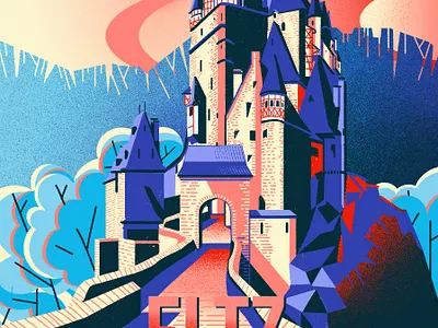 Eltz Castle digital illustration digital painting editorial illustration illustration photoshop illustration poster art