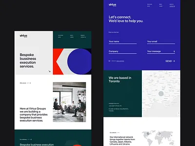 Virtus website animation bold pattern typogaphy ui ux website