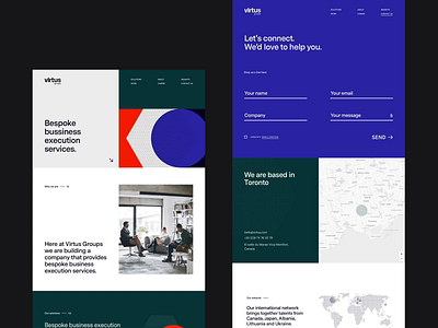 Virtus website animation bold pattern typogaphy ui ux website