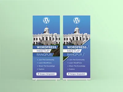 Event Roll Up Banner banner blue brand clean corporate creative design event flyer freebie graphic design green identity minimal orange poster print roll up banner simple template