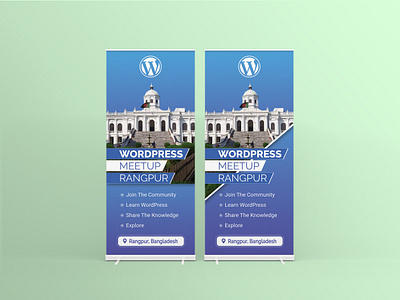 Event Roll Up Banner banner blue brand clean corporate creative design event flyer freebie graphic design green identity minimal orange poster print roll up banner simple template