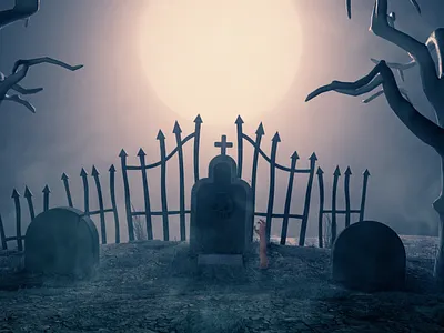 Cemetery 3d arnold render c4d c4dart c4dtoa cinema4d digital art illustration