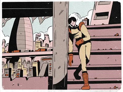 27 — Coat city comic design doodle graphic illustration inktober inktober2019 procreate sketch space