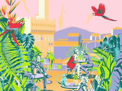 Florentine Cover July 2018 cover design digital illustration digital painting editorial illustration illustration photoshop illustration