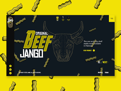 Jango (Meat Snack) design illustration landing page landing page design one page ui ux web website