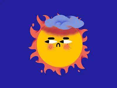 Bad Morning character design cloud cloudy illustration mood moody morning sad snapchat sticker sun weather