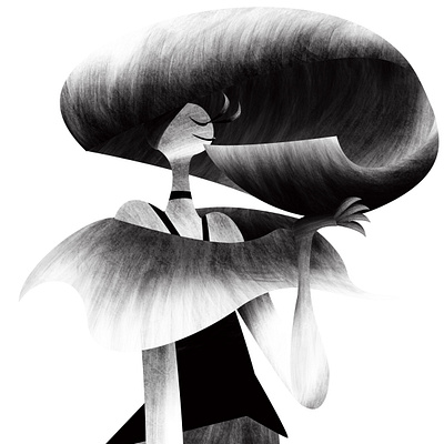 Big Flowing Curve character design fashion illustration