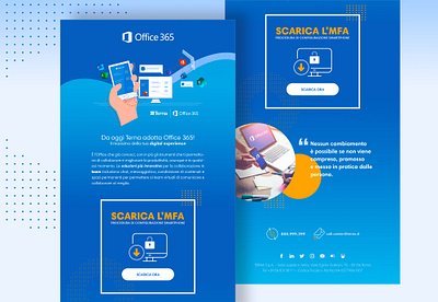 Welcome to Office 365 - Newsletter blue branding illustration interface design newsletter newsletter design ui vector web webdesign