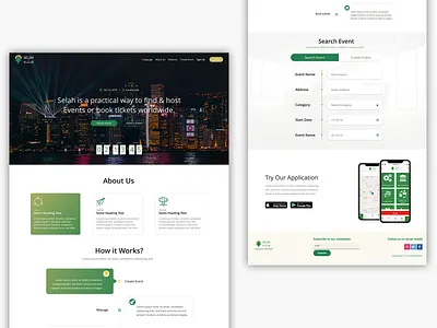 Event Organizer design ui web