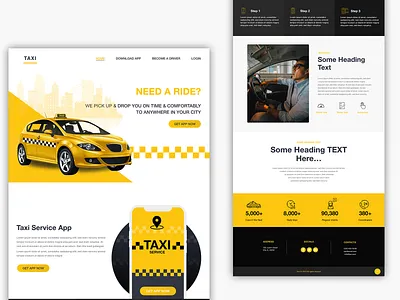 taxi design ui web