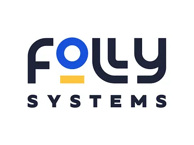 Folly blue branding illustrator logo rounded vector based website design