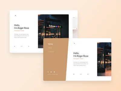 Photographer Landing Page clean concept design idea landing minimal page typography ui website