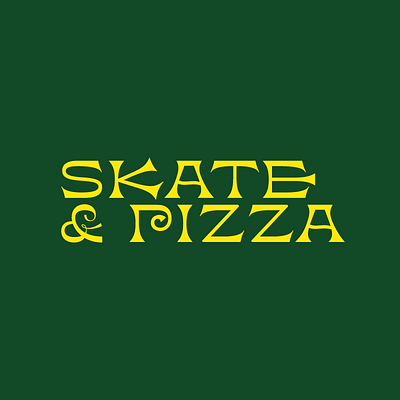 Logo Skate & Pizza branding design identity logo pizza restaurant skate type typeface typography