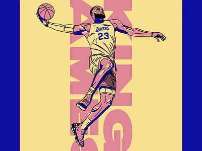 Lebron James basketball illustration lakers lebron james nba