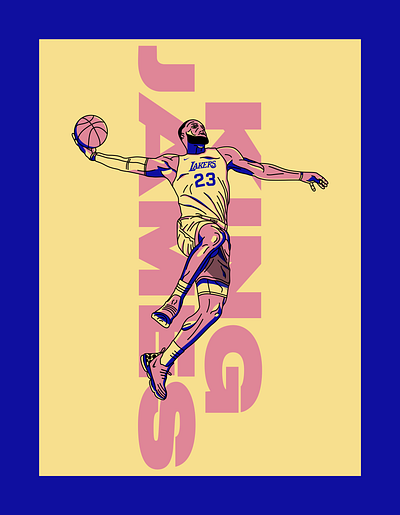 Lebron James basketball illustration lakers lebron james nba