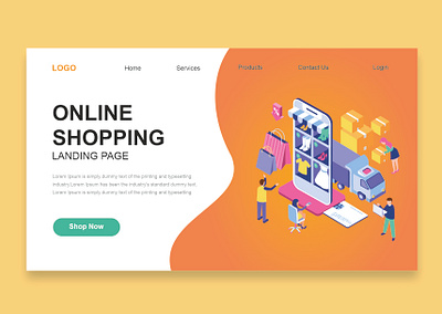 online shopping page graphic design landing page design landingpage ui ux design