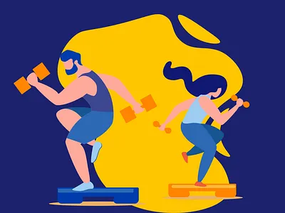 illustration sport for visa Ukraine adobeillustration ai graphic design illustration ui vector