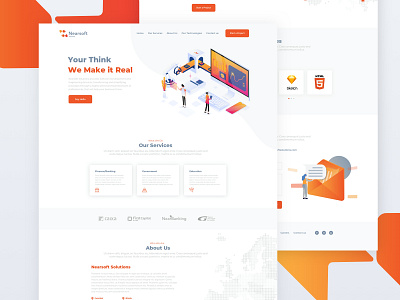 Nearsoft Landing Page clean design landing landingpage minimal onepage ui ux web website