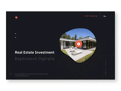Web Design | Real estate platform dark ui real estate web ui website