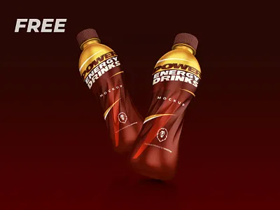 FREE ENERGY DRINK BOTTLE MOCKUP 3d best beverage beverages bottle bottle mockup clean coffee cold design drink droplet drops energy energy drink fresh label milk mockup new