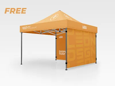 FREE DISPLAY TENT MOCKUP V1 awning best business canopy design display exibition fold frame garden gazebo leisure marquee mockup new outdoor outside party pattern pavilion