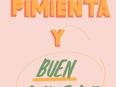 Sal Pimienta Y Buen Ambiente design food lettering mercado mexican mexico pimienta pink sal type typography
