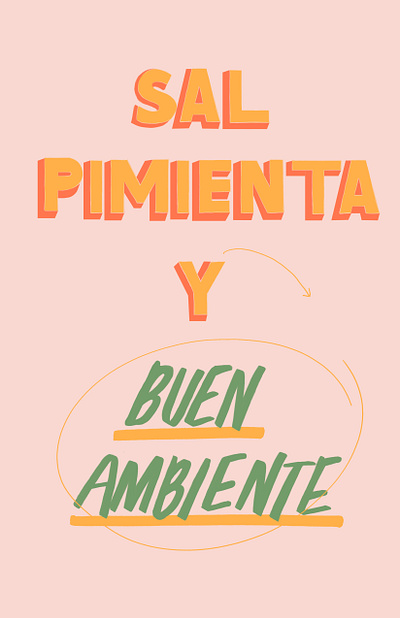 Sal Pimienta Y Buen Ambiente design food lettering mercado mexican mexico pimienta pink sal type typography