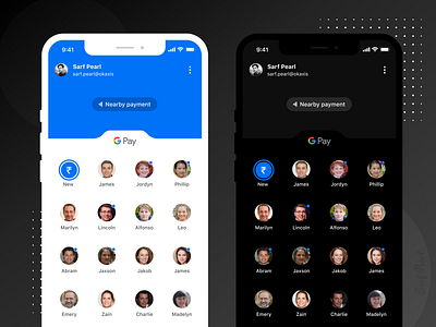 G Pay Dark Mode app black card daily01 dark mode design designer google google pay gpay graphic design illustration ios mobile app payment app ui user ux vector