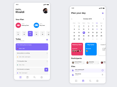 Task Planner for Mobile Apps clean clean ui concept design illustration illustrator mobile mobile app mobile app design mobile design mobile ui ui ui ux ui design uiux user interface ux vector web website