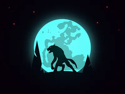 WolfMan inside Me abstraction background design halloween illustration poster wallpaper werewolf wolf wolfman